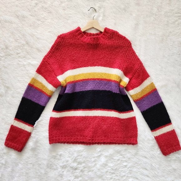 Revolve × Sanctuary NWT Party Stripe‎ Wool Blend Knit Sweater - Picture 2 of 8